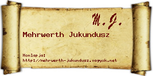 Mehrwerth Jukundusz névjegykártya